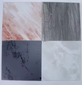 Panneau de verre décoratif à motif marbré, verre trempé imprimé pour cloisons murales intérieures, sols et décoration de bâtiments - Product Image 4