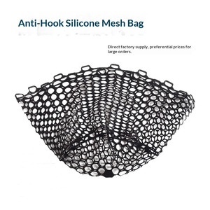 Épuisette de pêche en silicone souple à mailles larges, séchage rapide, légère et antiadhésive pour la pêche à la truite, au bar et au <span class=keywords><strong>brochet</strong></span> - Product Image 1