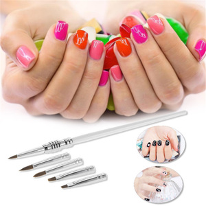 Pinceau de manucure détachable en nylon pour nail art, stylo de sculpture de cristaux, brosse à gel UV ondulée pour la peinture florale - Product Image 4