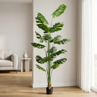 Bonsaïs artificiels 70-190 cm, plantes, verdure, décoration paysagère, plante artificielle créative en plastique, grand feuillage, Monstera