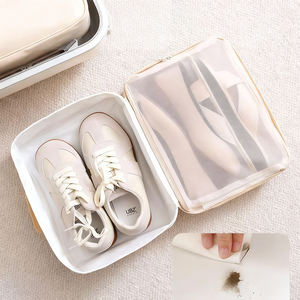 Bolsa Organizadora de Zapatos de Viaje con Asa y Cubierta de Malla con Cierre, Cubo de Embalaje Ligero para Sandalias, Zapatos Planos, Pantuflas y Tacones, Azul - Product Image 4