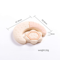 Anneau de dentition en silicone pour bébé, jouet de dentition sans BPA pour nourrissons, bâton apaisant pour l'inconfort buccal des nouveau-nés