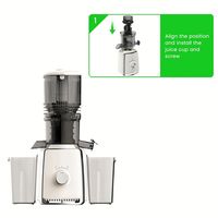 Extracteurs de jus électriques à mastication puissants de 500 W, à grande ouverture de 110 mm, personnalisés, pour fruits et légumes, presse à froid lente