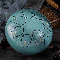 Professional Steel Tongue Drum 6 Inch 8 Notes Handpan Musical Instrument Percussion for Music Beginner