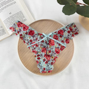 <span class=keywords><strong>Y</strong></span> Diseño Sexy Impreso Floral Encaje <span class=keywords><strong>Bikini</strong></span> Tangas para Mujer - Product Image 3