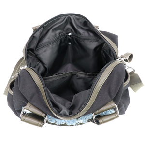 Bolso Boston de Lona de Gran Capacidad para Mujer con Diseño de Múltiples Bolsillos, Bolso de Mano de Viaje para Dama - Product Image 6