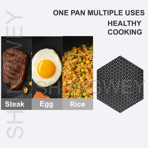 Shangwey KFCC G8 Ceramic Nonstick <strong>Frying</strong> <strong>Pan</strong> 3 Layer Healthy Cooking Stainless Steel PFAS Free Honeycomb Skillet for Eggs - Product Image 5