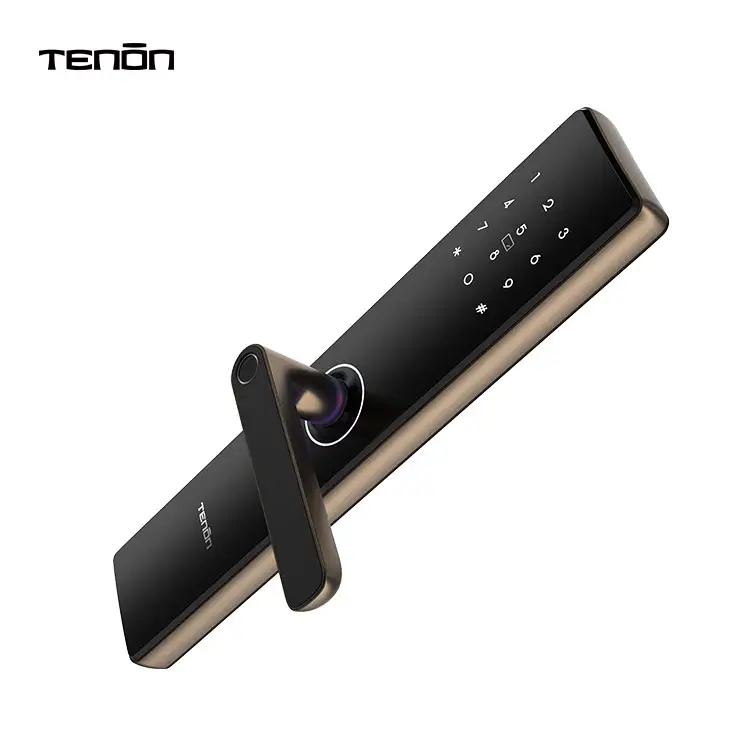 Tenon E15 Batterie betriebenes elektronisches Smart Lock Outdoor Tuya Touchscreen Passwort Code Finger abdruck Smart Lock Türgriff