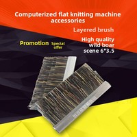 Brosse à poils de sanglier de haute qualité pour machine à tricoter plate, 6*3.5 6*3, tête de brosse à couches coupées, rouleau éponge