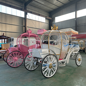 Wholesale Elegant <b>White</b> Canopy Electric <b>Pumpkin</b> Carriage New Design High Performance Princess Tour Wagon Budget‑friendly - Product Image 5