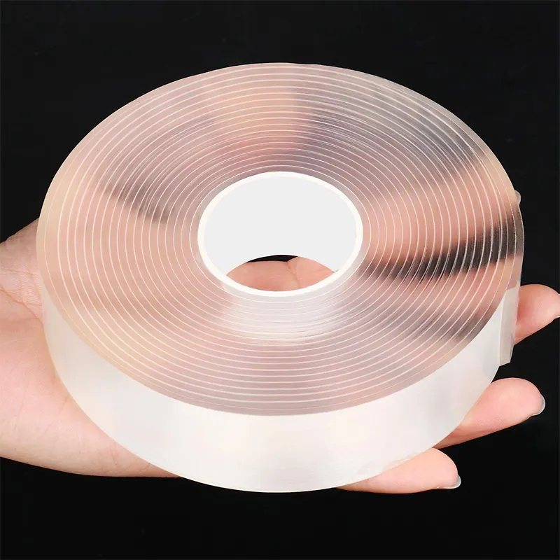 Ingrosso a buon mercato a doppio lato nastro adesivo adesivo acrilico adesivo Nano nastro riutilizzabile trasparente