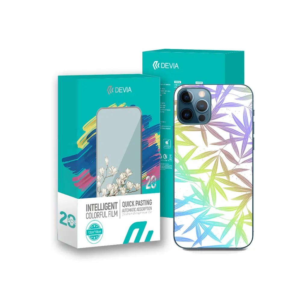Devia 3D Reliëf Effect Mobiele Telefoon Terug Skins Transparante Pvc Decoratieve Film 20 Stks/doos Voor Iphone, Voor Samsung