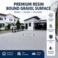 Gravier de résine époxy durable en pierre de quartz et marbre, perméable et résistant à l'eau, pour parcs, prix usine