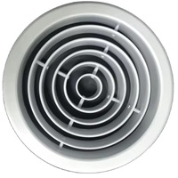 Évent de jet d'anneau rond de radiateur circulaire en aluminium de conception moderne et de haute qualité pour l'atelier d'entrepôt et le jardin extérieur