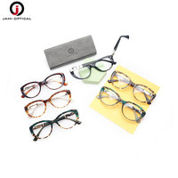 Nouvel arrivage de lunettes colorées en acétate avec logo personnalisé monture de lunettes optiques œil de chat de style vintage pour femmes