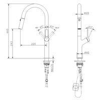 Robinet de cuisine commercial sur mesure en acier inoxydable sans plomb, orientable à 360°, vente en gros °   Robinet de cuisine monocommande pivotant avec douchette