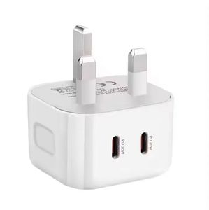 UK Plug PD 40W Wall Charger Dual <b>Type</b>-<b>C</b> PD 20W Mobile Phone <b>Adapter</b> With Retail Box - Product Image 3