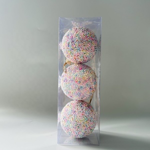 Neujahrs-Weihnachtsbaumschmuck-Set Weihnachtskugeln Kreisförmige Bälle Bolas in Geschenkverpackung - Product Image 1