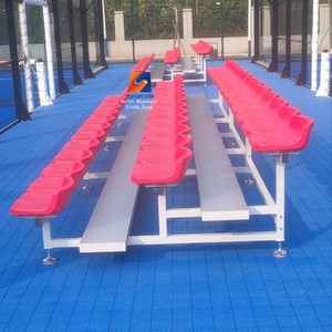 Chất Lượng Tốt Nhất Bleachers Bóng Đá Padel Xách Tay Sân Vận Động Chỗ Ngồi Tạm Thời Di Chuyển Đứng 3 Hàng Nhôm Grandstand Ghế - Product Image 3
