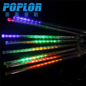 Tubes lumineux arc-en-ciel Poplor LED 30 50 80cm DC 12V IP65 en plastique pour décoration extérieure - Product Image 2