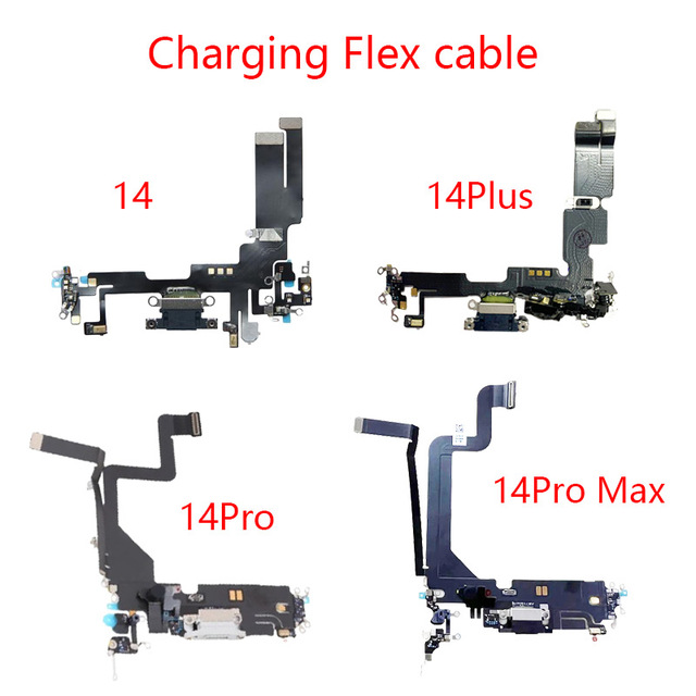 IParts Replacement for iPhone 14 14Plus 14Pro 14PRO Max USB Charging Port Dock Connector Flex Cable OEM Repair Parts Wholesale