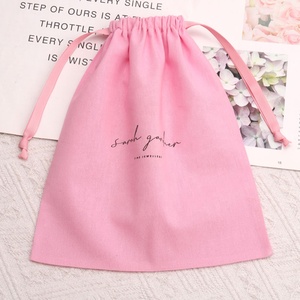 10*15cm Cotton Linen Drawstring Bags Custom Logo Size Environmental Cotton Canvas Fabric Packing Dust Pouch - Product Image 5