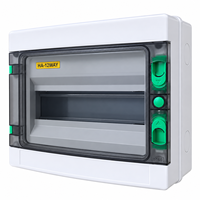 Boîtier de distribution d'alimentation extérieur étanche IP65 en plastique ABS 12 voies HA-12WAY avec disjoncteur 63A