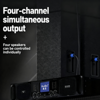 Amplificateur de puissance numérique professionnel HD-A480 4 canaux Classe D 4x2400W 8ohm en pont 9120W PFC pour scène et sonorisation Line Array