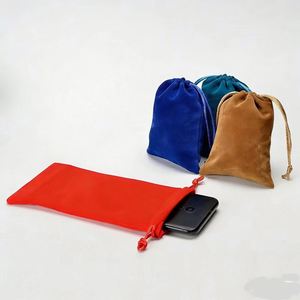 Pochette en velours personnalisée avec cordon de serrage pour bijoux, sac cadeau en velours personnalisé avec logo, sac en velours à cordon de serrage pour la vente en gros - Product Image 1