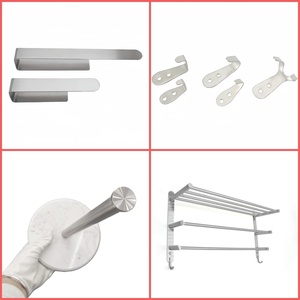 Gancio appendiabiti da bagno in acciaio inossidabile nero, moderno gancio appendi asciugamani da parete per hotel, gancio appendi chiavi in metallo per appartamento e casa - Product Image 5