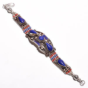 Bracelet tendance, bracelet antique népalais en argent tibétain, bijoux de la Saint-Valentin - Product Image 3