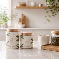 Boîtes empilables en papier kraft écologiques et recyclables de qualité alimentaire avec couvercles hermétiques pour le stockage de thé et de collations