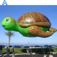 Énorme grand géant OEM personnaliser gonflable ciel mouche tortue tortue animal modèle 3D pour accrocher ballon gonflable publicité