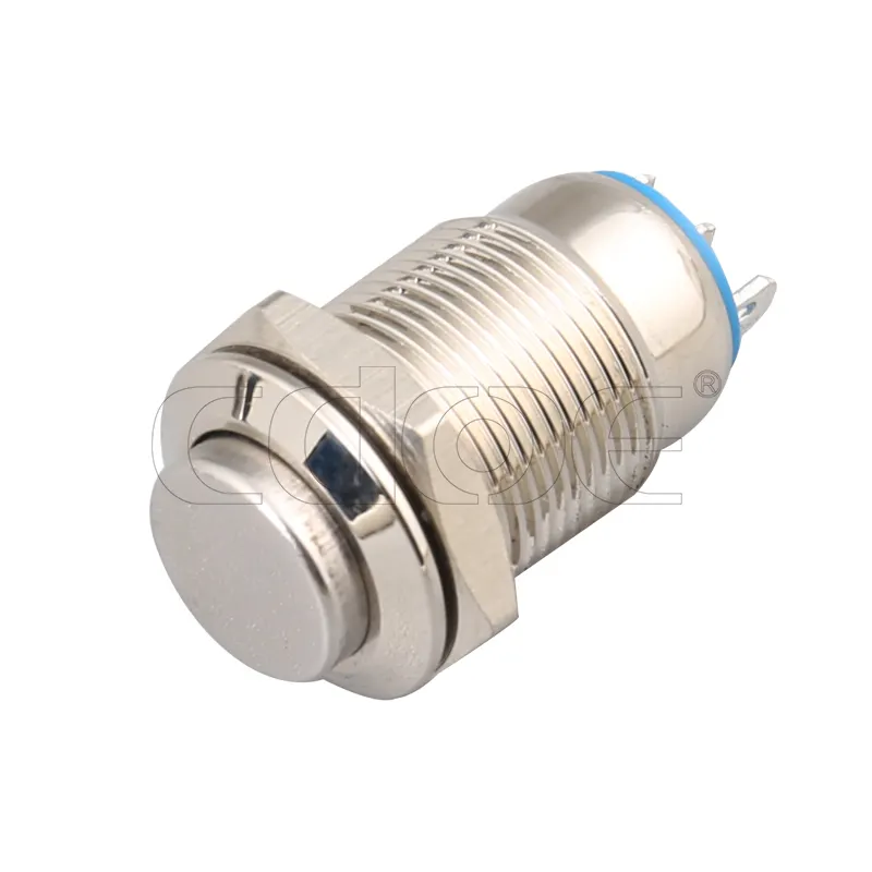 Trung Quốc Nhà sản xuất 10 mét 1no1nc Nickel plated Brass cao Head điện tử momentary push button chuyển