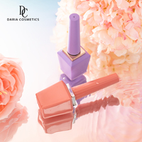 Bouteille de vernis à ongles de gel de marque privée personnalisée forme unique bouteille de vernis à ongles transparent 13ml emballage cosmétique rose