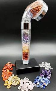 Soffione Doccia con Cristalli e Pietre Naturali per Spa e Guarigione Spirituale, Filtro Ionico per Doccia Manuale - Product Image 2