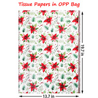 50 feuilles de papier de soie jetables imperméables en forme d'étoile de Noël, 19,7x13,7 pouces, pour emballage cadeau, décoration de Noël, bricolage
