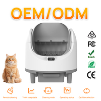 Prix d'usine, bac à litière automatique rond pour chat, capacité 80L, durable, anti-odeur, hygiénique, avec sacs et tapis pour plusieurs chats