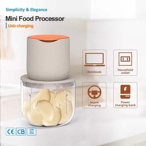 USB Charged Kitchen Gadgets PP Plastic Mini Electric Garlic Onion Ginger <b>Chopper</b> <b>Vegetable</b> Blender Cutter Tools - Product Image 4
