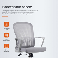 Prix moins cher chaise du personnel milieu dos maille tissu chaise de bureau chaises de réunion pivotantes