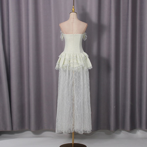 <span class=keywords><strong>Robe</strong></span> longue élégante sans bretelles avec <span class=keywords><strong>voile</strong></span> léger et dentelle, nouvelle collection 2026, <span class=keywords><strong>robe</strong></span> <span class=keywords><strong>de</strong></span> cérémonie haut <span class=keywords><strong>de</strong></span> gamme pour femme - Product Image 3