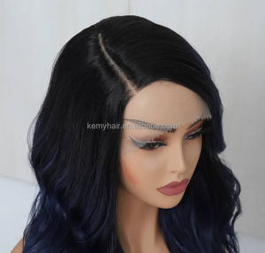 Nouveauté Perruques Lace Front synthétiques de haute qualité, couleur <span class=keywords><strong>Jazz</strong></span> ondulée naturelle, vente en gros de dentelle transparente bon marché - Product Image 4