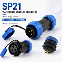 Connecteur Circulaire Étanche SP21 5A 15A 30A 400V 500V Prise et Fiche en Plastique pour Commande en Gros Service OEM ODM