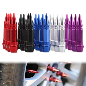 Cubierta de vástago de válvula de coche con pinchos automáticos de carreras de 60MM, 4 Uds., neumático de rueda antipolvo con logotipo personalizado, perilla de engranaje verde Ventilkappen - Product Image 2