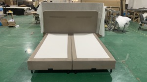 Ensemble de <span class=keywords><strong>lit</strong></span> de luxe avec sommier tapissier, tête de <span class=keywords><strong>lit</strong></span> capitonnée, système ressort sur ressort, fabrication en série fiable en usine, OEM/ODM - Product Image 2