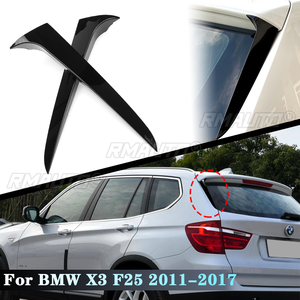 สปอยเลอร์ข้างกระจกหลังคู่ สีดำเงา สำหรับ BMW X3 F25 2011-2017 ปีกหลัง ขอบข้าง ฝาปิดท้าย - Product Image 1