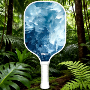 WHITE POKER KING - Pala de Pickleball con Núcleo de Fibra de Carbono Ice Honeycomb, Superficie Rugosa Texturizada, 16 mm, Aprobada por la USAPA, Entretenimiento - Product Image 1