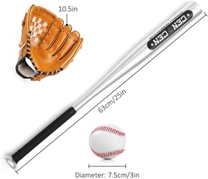 Set de Bate de Béisbol de Aleación de Aluminio Antideslizante Personalizable para Entrenamiento de Béisbol con Bate y Guantes - Product Image 2