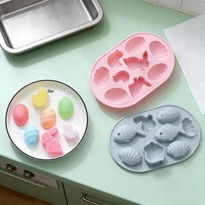 Moule à gâteau amusant en silicone non toxique avec logo personnalisé, formes étoile, lapin et carré, pour pudding, compatible micro-ondes - Product Image 3