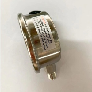 <strong>Hydraulic</strong> Water <strong>Pressure</strong> <strong>Gauge</strong> 0-100bar/1450psi - Glycerin Filled, Stainless Steel, 1/4" NPT, IP65 Rated - Product Image 2